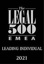 Legal 500 2021 EMEA Leading Individual